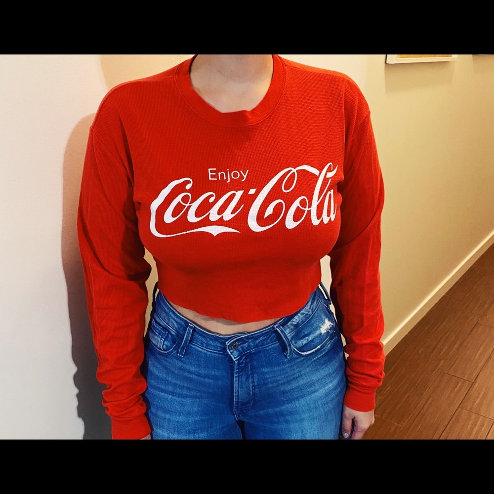 Coca Cola Long sleeve crop top